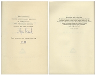 Ayn Rand Signed ''Atlas Shrugged'' -- Number 1,780 in a Special 10th Anniversary Edition Limited to 2,000, With Rare Slipcase
